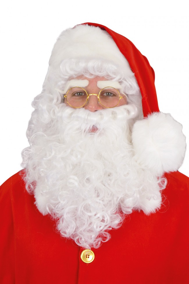 verkoop - attributen - Kerstmis - Pruik en Baard Kerstman wit